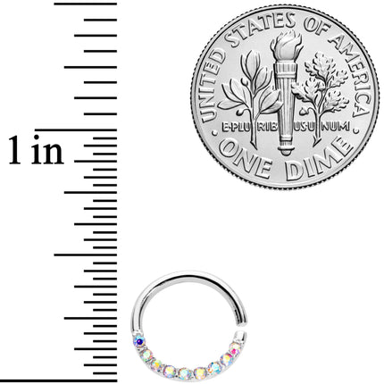 16G 5/16 Aurora Gem Simple Elegance Seamless Circular Ring