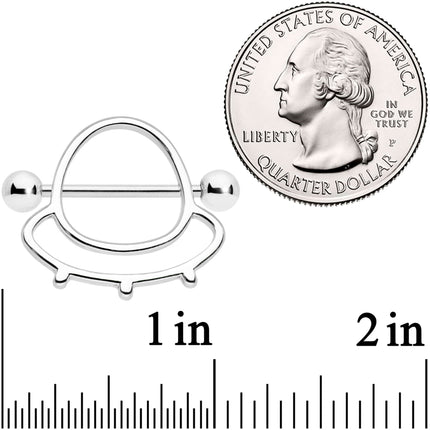 14G 9/16 Outer Space UFO Nipple Shield Set