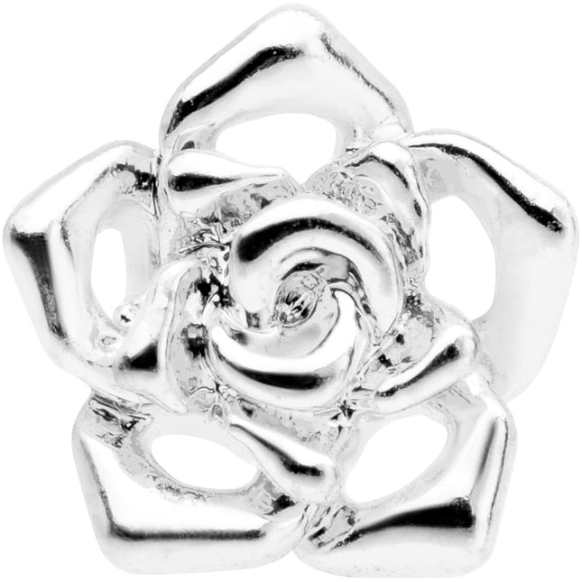 16G 1/4 Openwork Rose Flower Cartilage Tragus Earring
