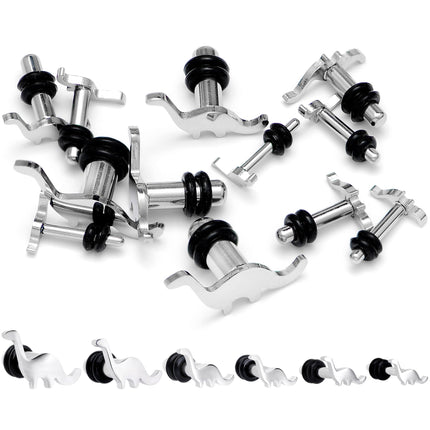 Brontosaurus Dinosaur Single Flare Plug Set 14G to 4G