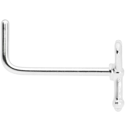 22G 5/16 Key to Your Heart L Shaped Nose Ring