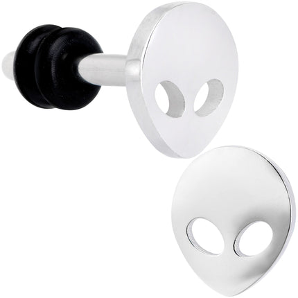 Steel Space Alien Single Flare Plug Set 14G to 2G