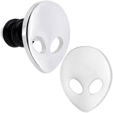 Steel Space Alien Single Flare Plug Set 14G to 2G
