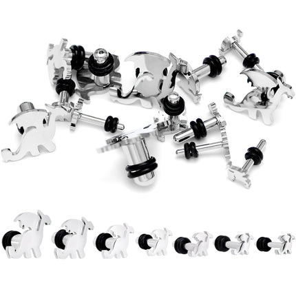 Steel Fantasy Dragon Single Flare Plug Set 14G to 2G