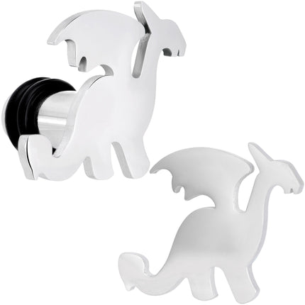 Steel Fantasy Dragon Single Flare Plug Set 14G to 2G