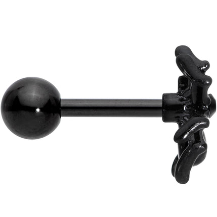 16G 5/16 Black Spooky Halloween Spider Cartilage Earring