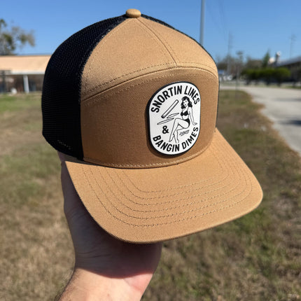 Lines and Dimes Canvas Patch Trucker
