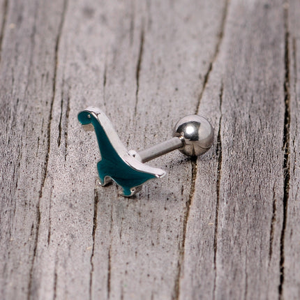 16G 1/4 Darling Green Dinosaur Cartilage Tragus Earring