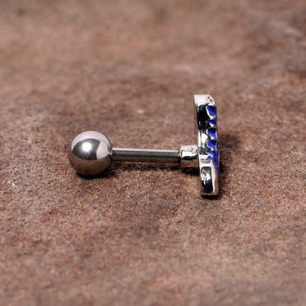 16G 1/4 Blue High Top Sneaker Cartilage Tragus Earring