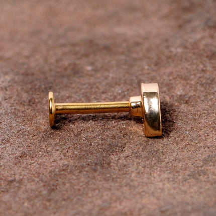16G 5/16 Clear CZ Gem Gold Tone Swirl Labret Monroe Tragus