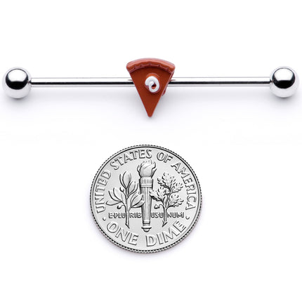 14G Pumpkin Pie Thanksgiving Industrial Barbell 38mm