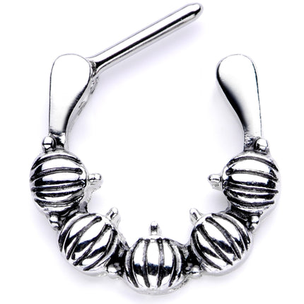 16G 5/16 Pumpkin Patch Halloween Septum Clicker