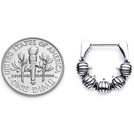 16G 5/16 Pumpkin Patch Halloween Septum Clicker