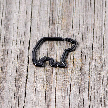 16G 5/16 Black Polar Bear Closure Ring