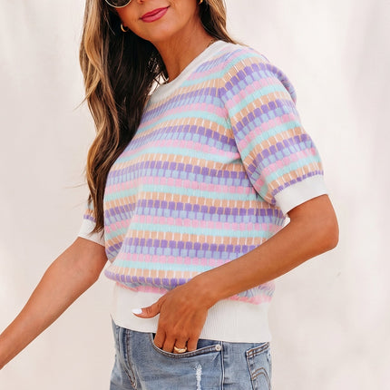Ailany Knit Short Sleeve Sweater