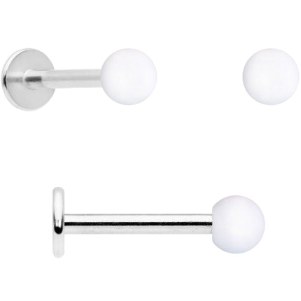 16G 5/16 Pink Peach Matte Labret Monroe Tragus Set of 4