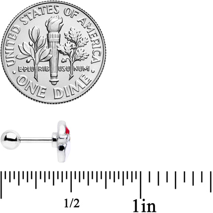 16G 1/4 Red White Santa Claus Christmas Cartilage Tragus Earring