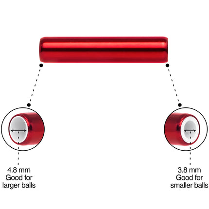 5mm to 6mm Red Aluminum Body Piercing Ball Removal Tool