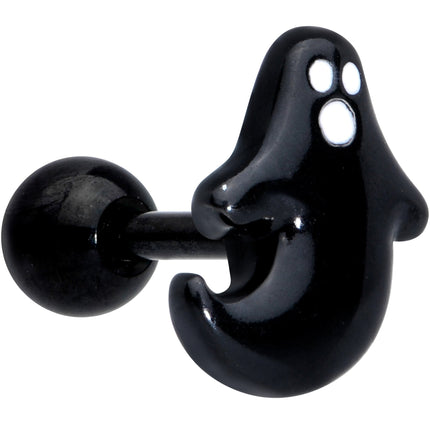 16G 1/4 Black Howling Ghost Halloween Cartilage Tragus Earring