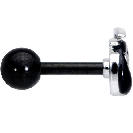16G 1/4 Black Grim Reaper Halloween Cartilage Tragus