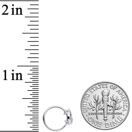 20G 5/16 Clear CZ Gem Silhouette Unicorn Nose Hoop