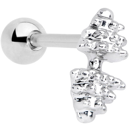 16G 1/4 Clear Gem Weightlifting Barbell Cartilage Tragus Earring