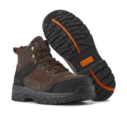 Kiwi Trek Brown Suede/Nylon 5" Composite Toe Water Resistant Work Boots [R68500]