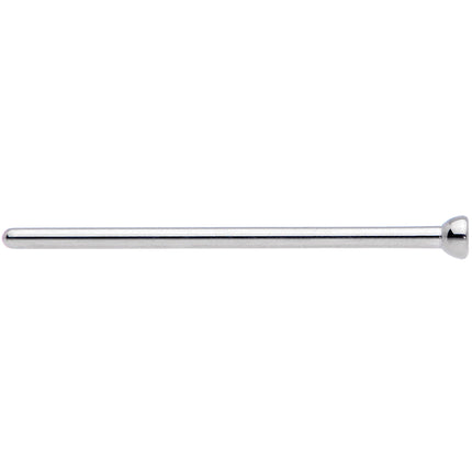 18G 3/4 Clear CZ Gem Grade 23 Titanium Fishtail Nose Ring 2mm