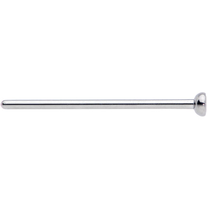18G 3/4 Clear CZ Gem Grade 23 Titanium Fishtail Nose Ring 2.5mm