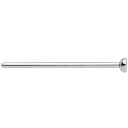 18G 3/4 Clear CZ Gem Grade 23 Titanium Fishtail Nose Ring 3mm