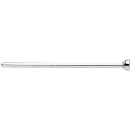 20G 3/4 Clear CZ Gem Grade 23 Titanium Fishtail Nose Ring 2mm