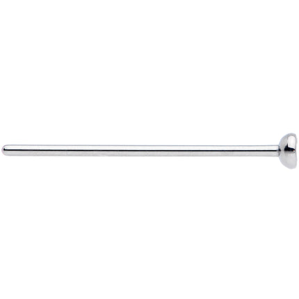 20G 3/4 Clear CZ Gem Grade 23 Titanium Fishtail Nose Ring 2.5mm