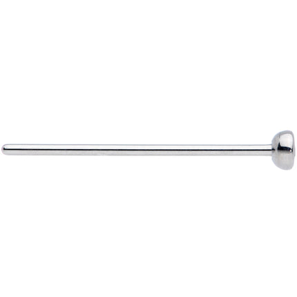 20G 3/4 Clear CZ Gem Grade 23 Titanium Fishtail Nose Ring 3mm