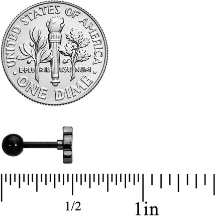 16G 1/4 Black Mouse Cartilage Tragus Earring
