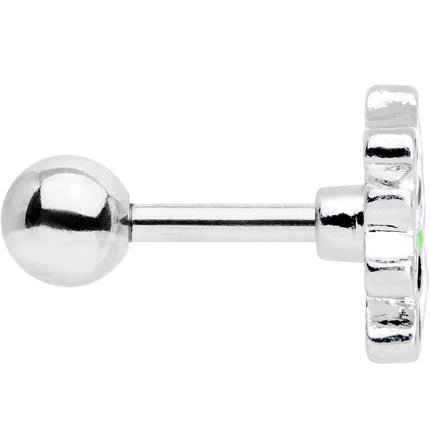 16G 1/4 Black White Hungry Panda Bear Cartilage Tragus Earring