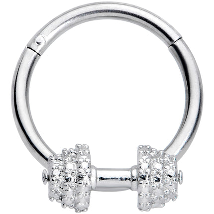 16G 3/8 Weightlifting Barbell Hinged Segment Ring