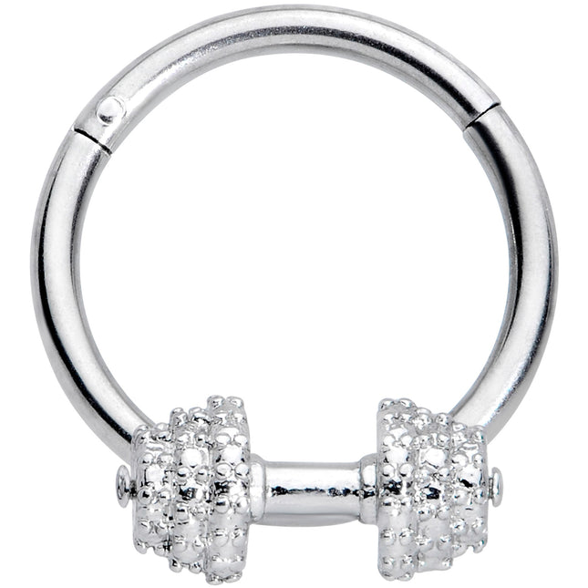 16G 3/8 Weightlifting Barbell Hinged Segment Ring