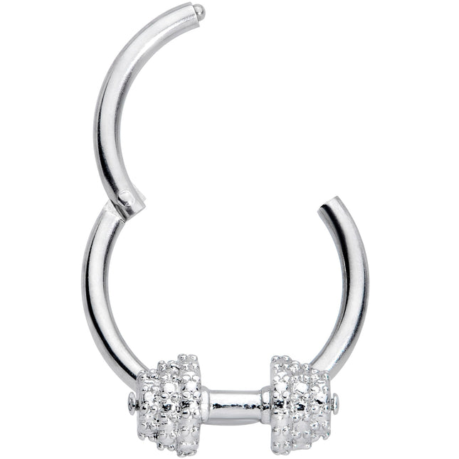 16G 3/8 Weightlifting Barbell Hinged Segment Ring