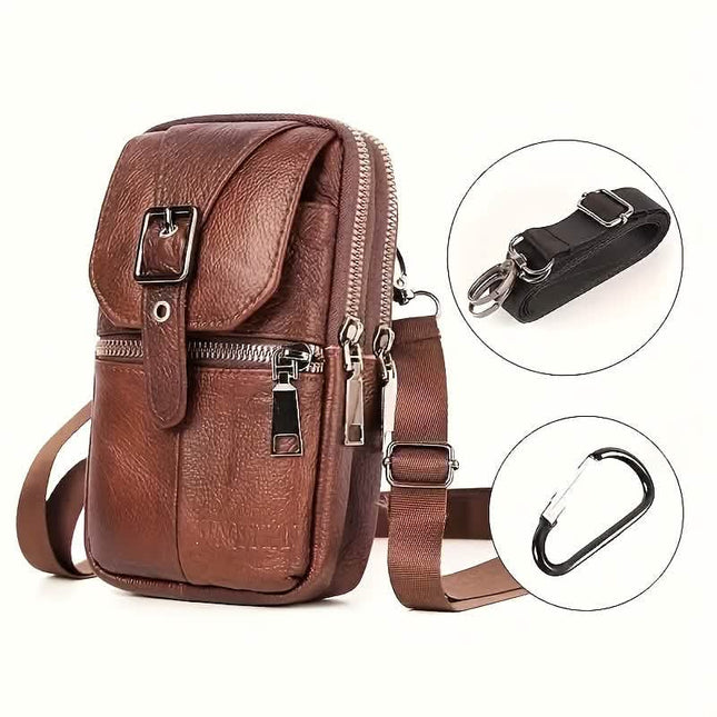 Men’s Genuine Leather Waist Bag Wallet