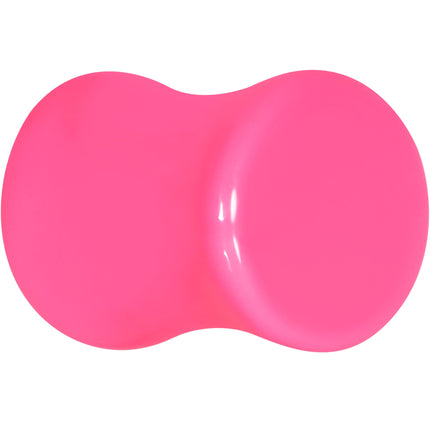 Hot Pink Acrylic Saddle Plug Set 8G to 00G