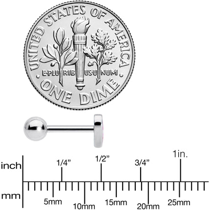 16G 1/4 Lesbian Pride Heart Cartilage Tragus Earring