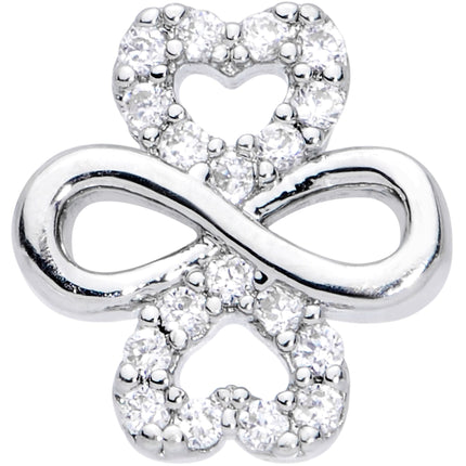 20G 5/16 Clear Gem Heart Shamrock St Patricks Day Nose Hoop