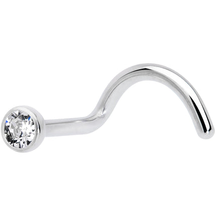18G Clear 2.5mm Grade 23 Titanium Press Fit Left Side Nose Screw