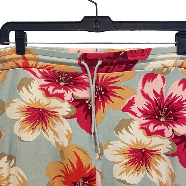 Moda International Womens Medium Tropical Floral Drawstring Elastic Waist Pants