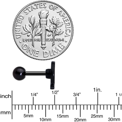 16G 1/4 Black White Calavera Sugar Skull Cartilage Tragus