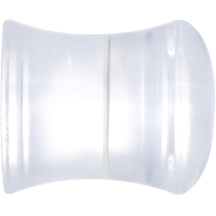 Clear Blue Acrylic Dragons Eye Saddle Plug Set