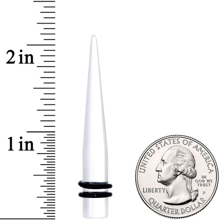 0G Clear Acrylic Straight Taper Set