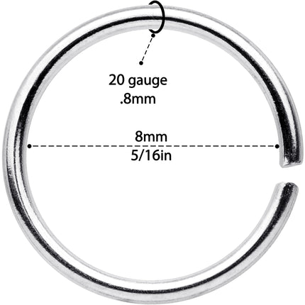 20G 5/16 Seamless Circular Ring Set of 12