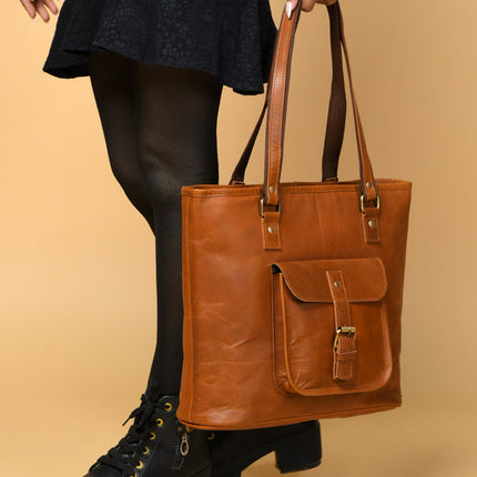 Classic Chic Genuine Leather Tote
