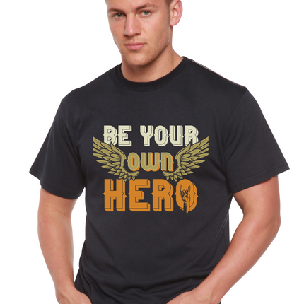 Be Your Own Hero Men's Bamboo Viscose/Organic Cotton Short Sleeve Graphic T-Shirt